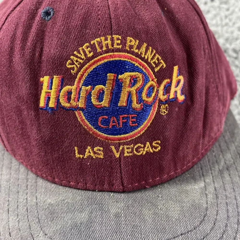 VINTAGE HARD ROCK CAFE LAS VEGAS HAT CAP SNAPBACK USA MADE ADJUSTABLE ONE SIZE